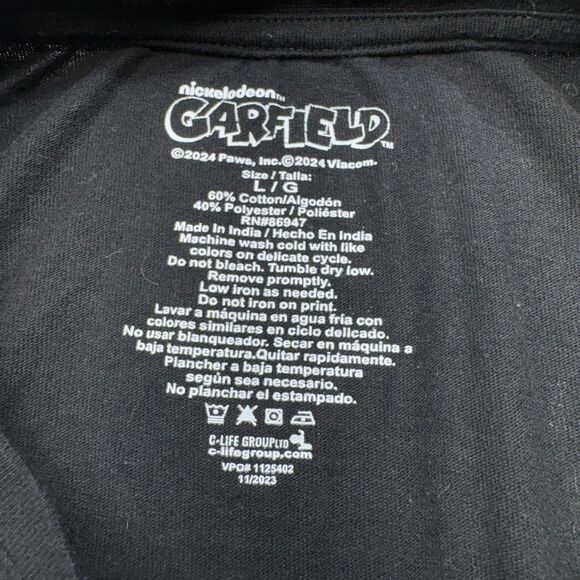 Garfield Shirt Mens Large Black Nickelodeon Graphic‎ Tee Cartoon Funny Comic - Picture 3 of 9